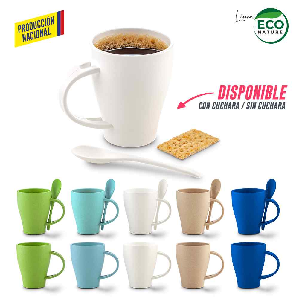 Mug Plástico con Cuchara Tiffany 350ml - Prod Nal