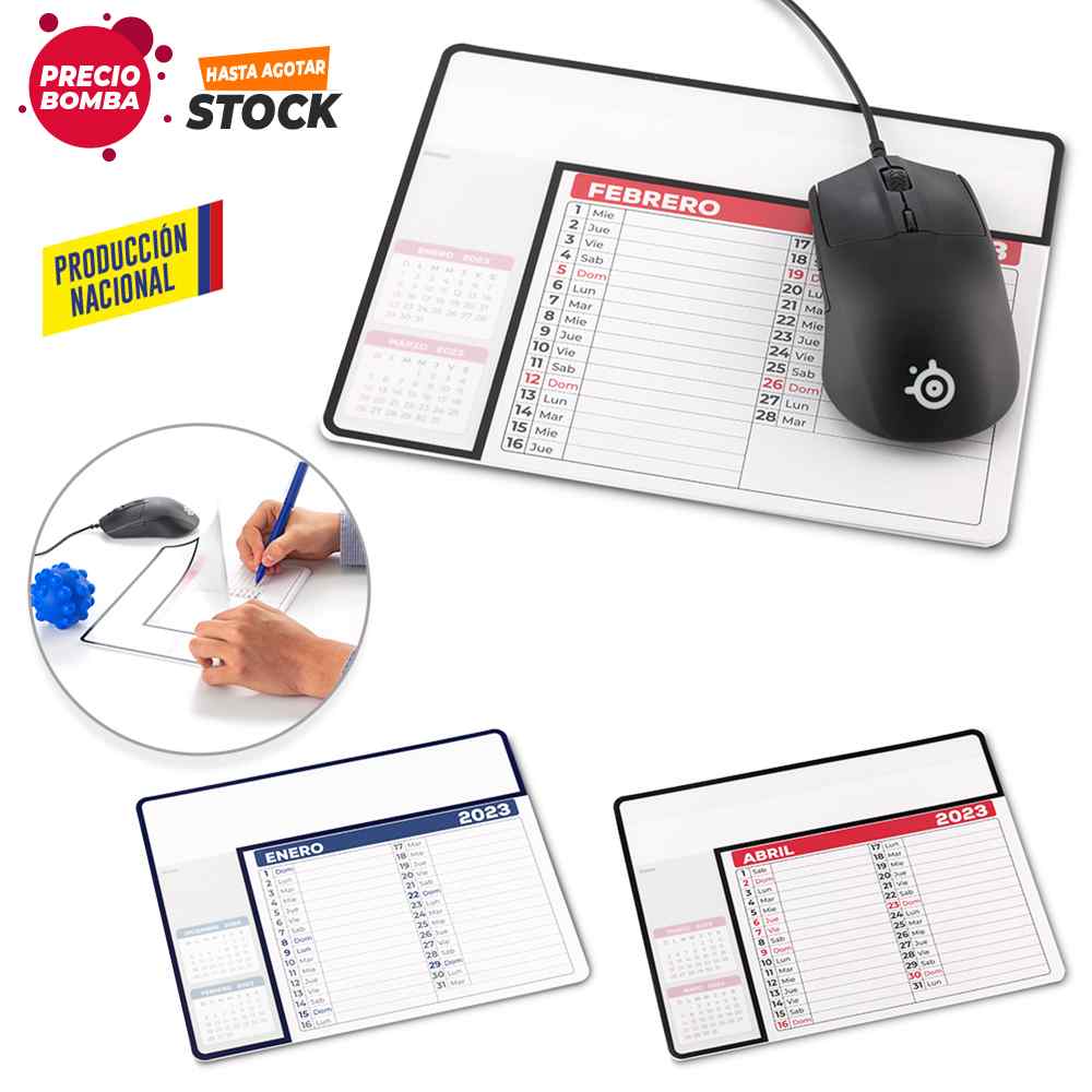 Mouse Pad Calendar - Producción Nacional Personalizado
