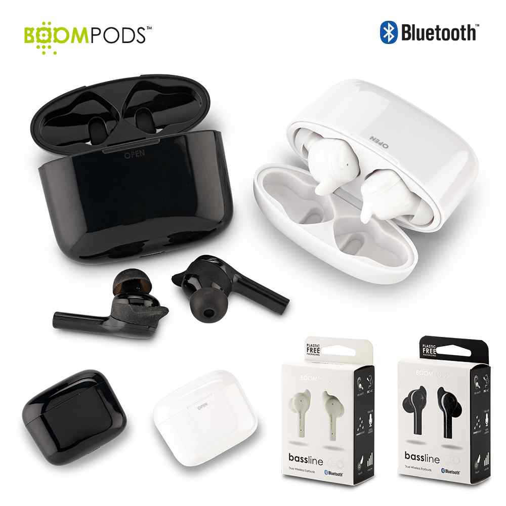 Audífonos Bluetooth Bassline Go Boompods Personalizado