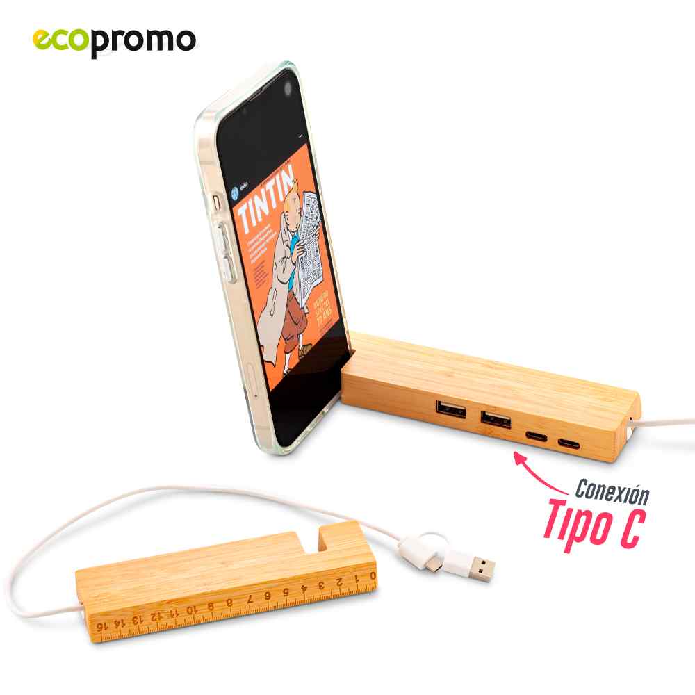 Puerto USB Ruler Bamboo Personalizado