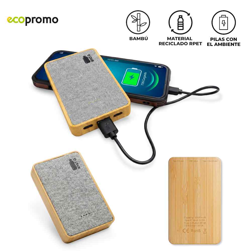 Pila Recargable Kode 5000 mAh Rpet. Personalizado