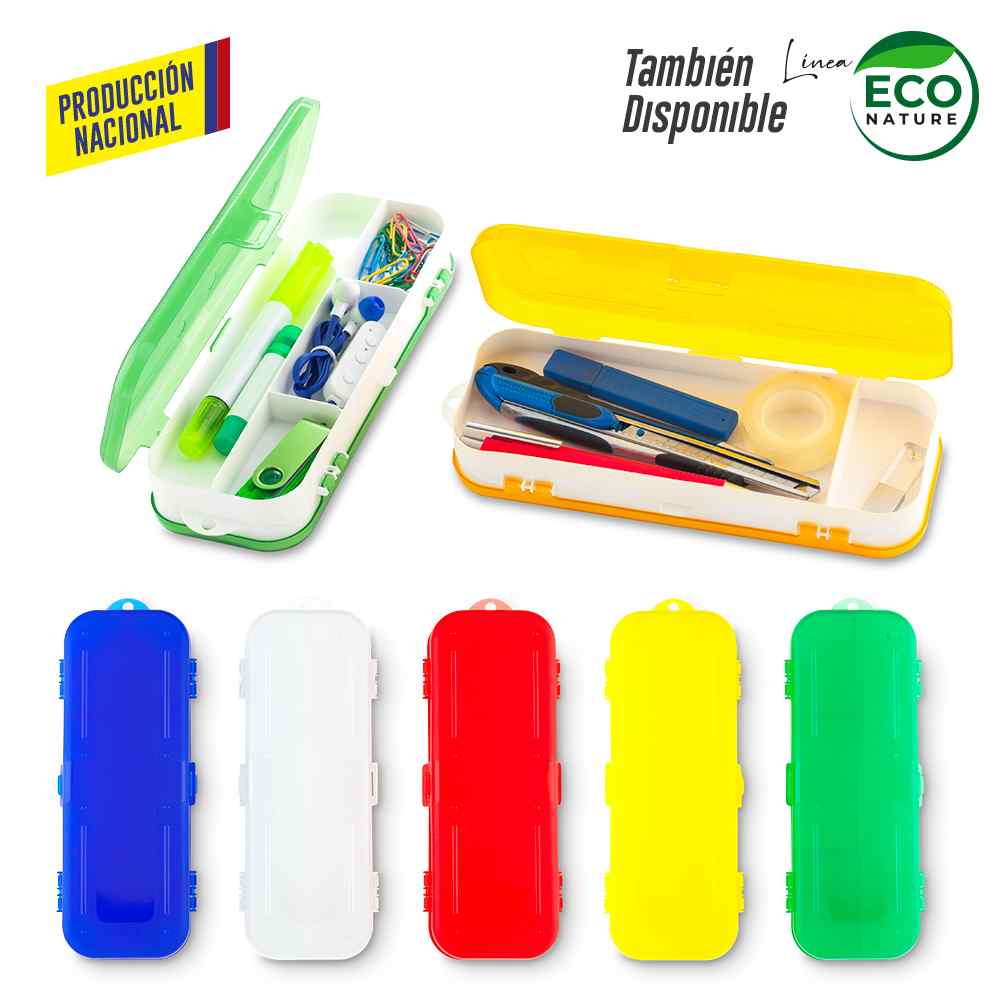 Estuche Plástico de tres Cuerpos - Produccion Nal Personalizado