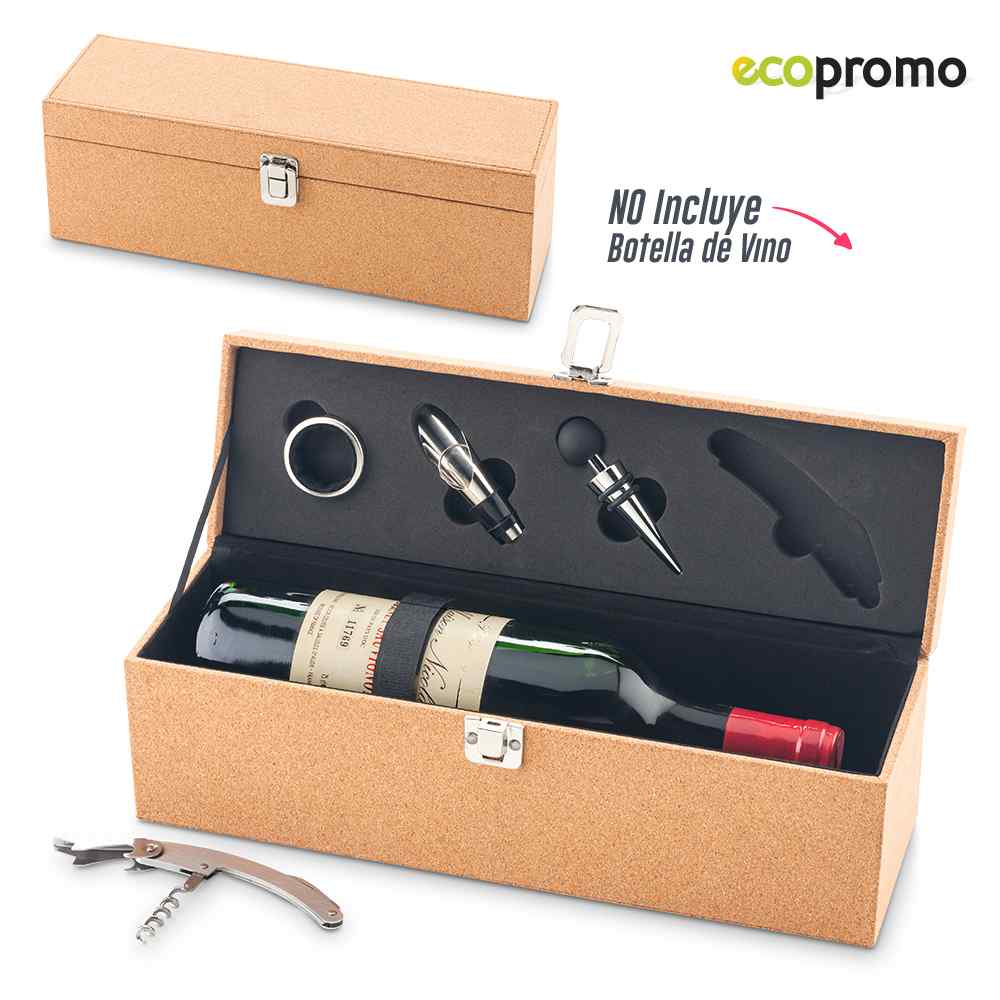 Set de Bar y Portavino Cork Personalizado