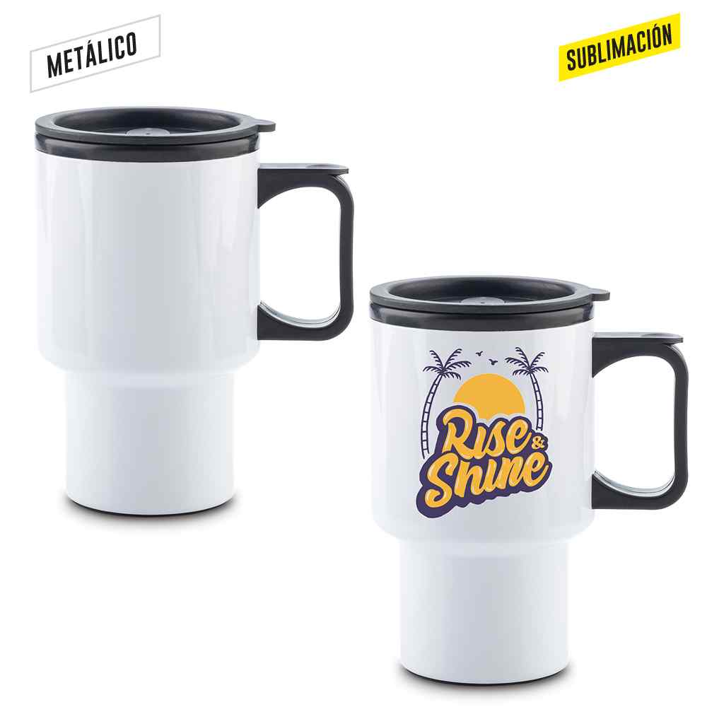 Mug Metálico Galileo 450ml Personalizado — Markmelo Colombia