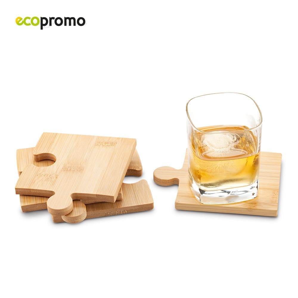 Set Portavasos Bamboo Puzzle Personalizado - Image 2