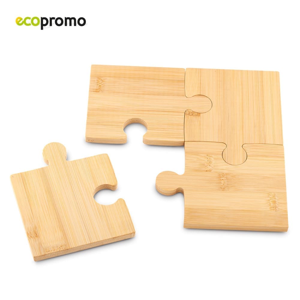Set Portavasos Bamboo Puzzle Personalizado - Image 3