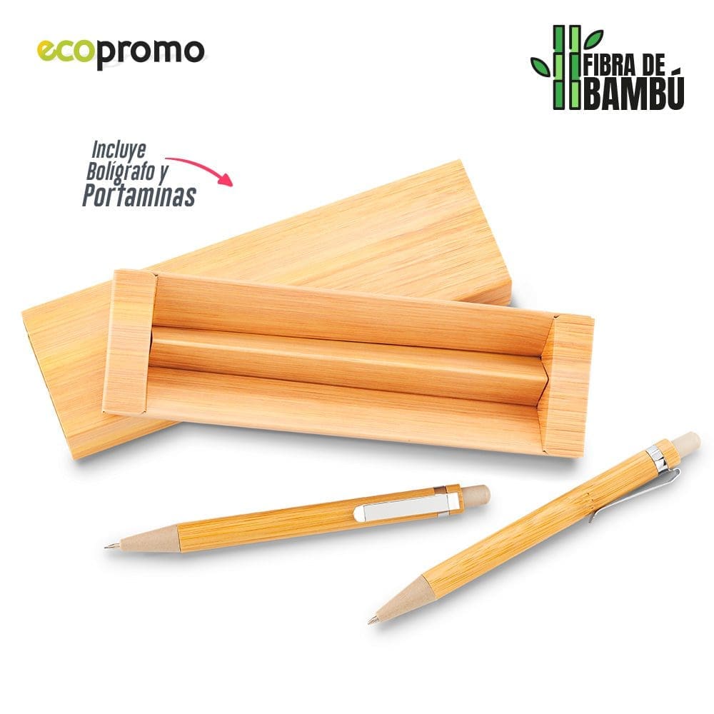 Set Bolígrafo y Portaminas Bamboo - Image 2