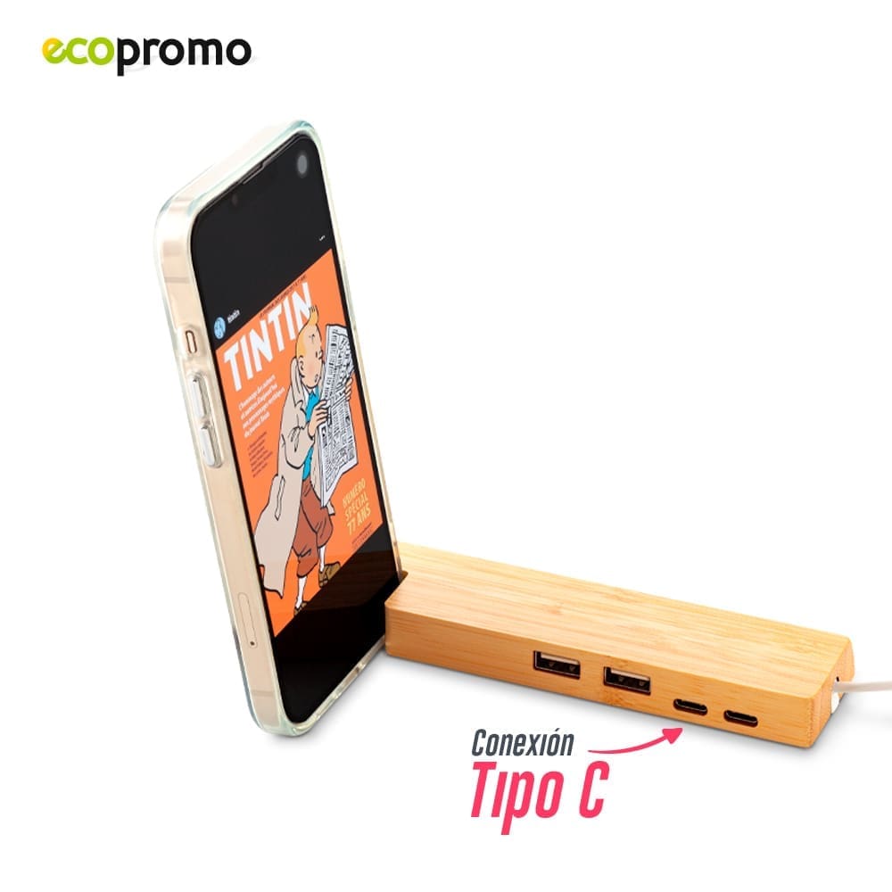 Puerto USB Ruler Bamboo Personalizado - Image 2