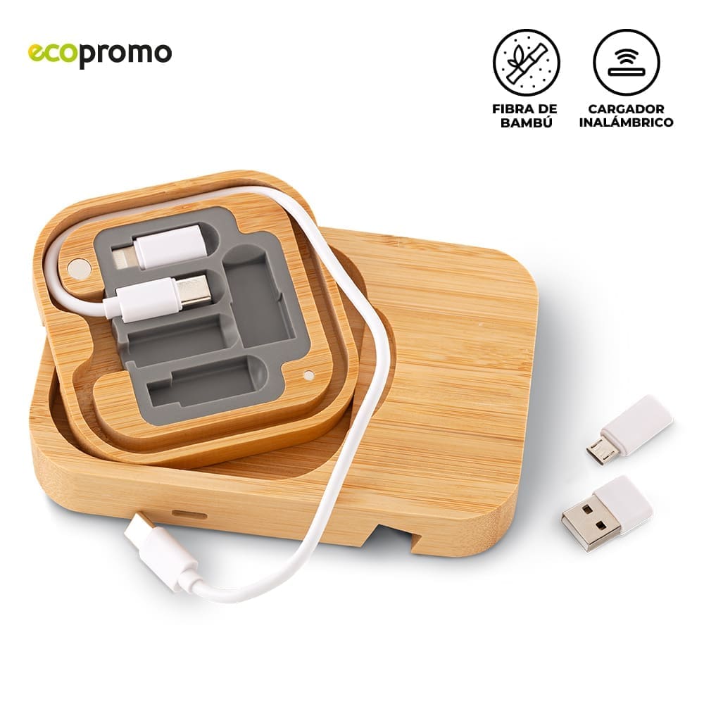 CARGADOR INALAMBRICO CON CABLES 4-1 Personalizado - Image 4