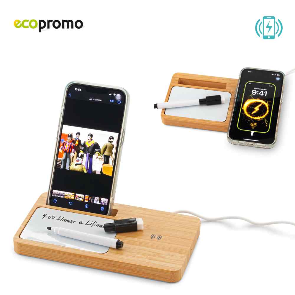 Cargador Inalámbrico con Tablero Eco Personalizado