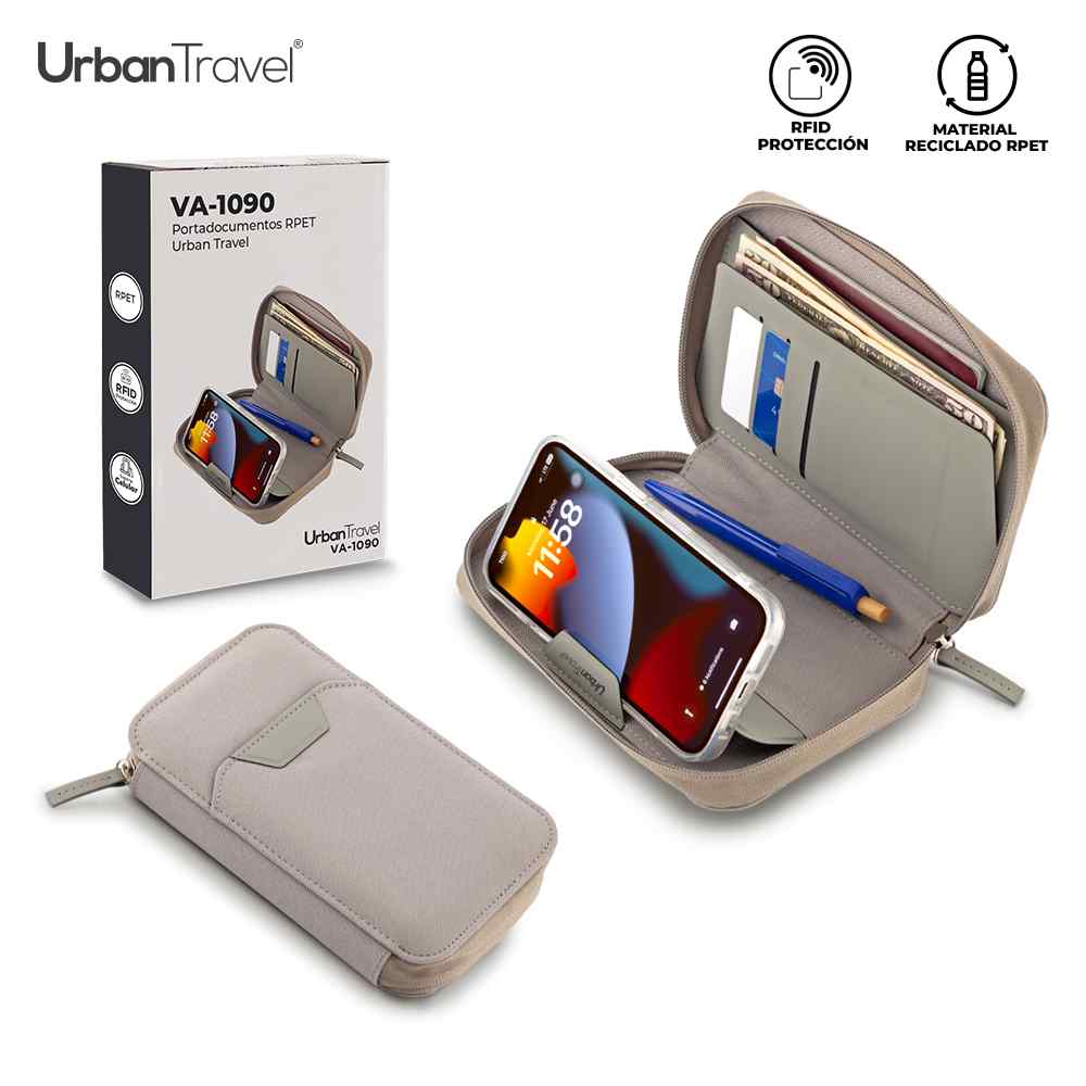 Portadocumentos RPET Urban Travel Personalizado