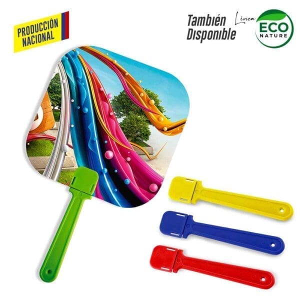 Abanico con Mango Stick Producción Nacional Personalizado