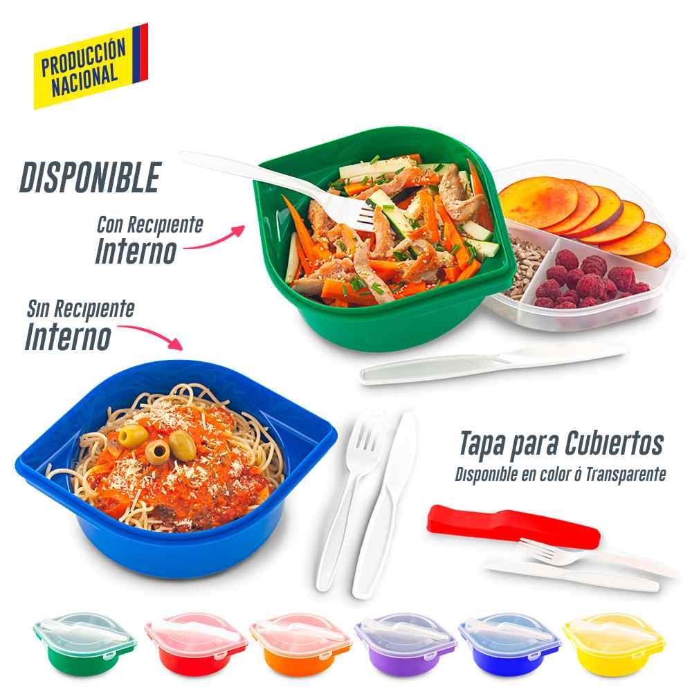 Portacomidas con Cubiertos Jakarta - Prod Nacional Personalizado
