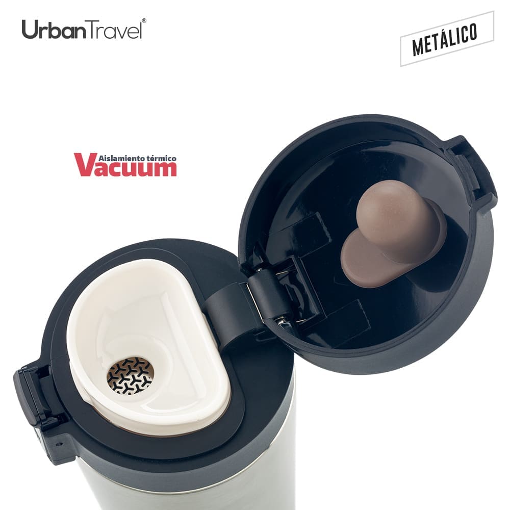 Mug Metálico Doble Pared Coffee Urban Travel 380ml - Image 5