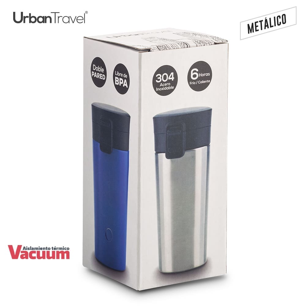 Mug Metálico Doble Pared Coffee Urban Travel 380ml - Image 6