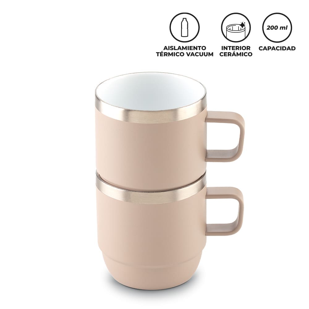 Set De Mugs Metálicos Stylor 200 mL - Image 2