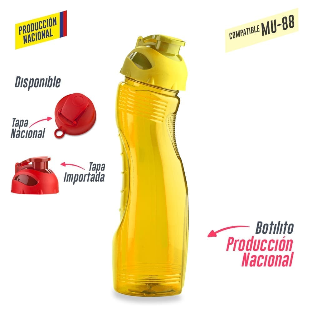Botilito Saturno PVC 850ML (Tapa MU-35-Tapa-MU-89) - Image 2
