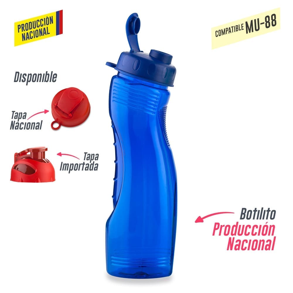 Botilito Saturno PVC 850ML (Tapa MU-35-Tapa-MU-89) - Image 3