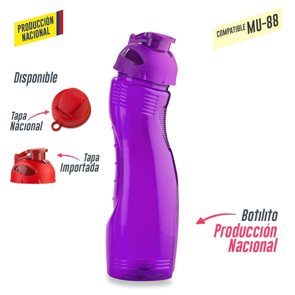 Botilito Saturno PVC 850ML (Tapa MU-35-Tapa-MU-89) - Image 4