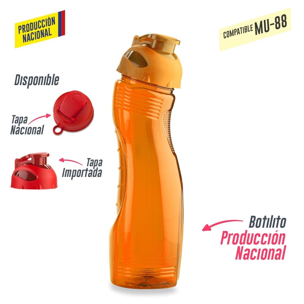 Botilito Saturno PVC 850ML (Tapa MU-35-Tapa-MU-89) - Image 5