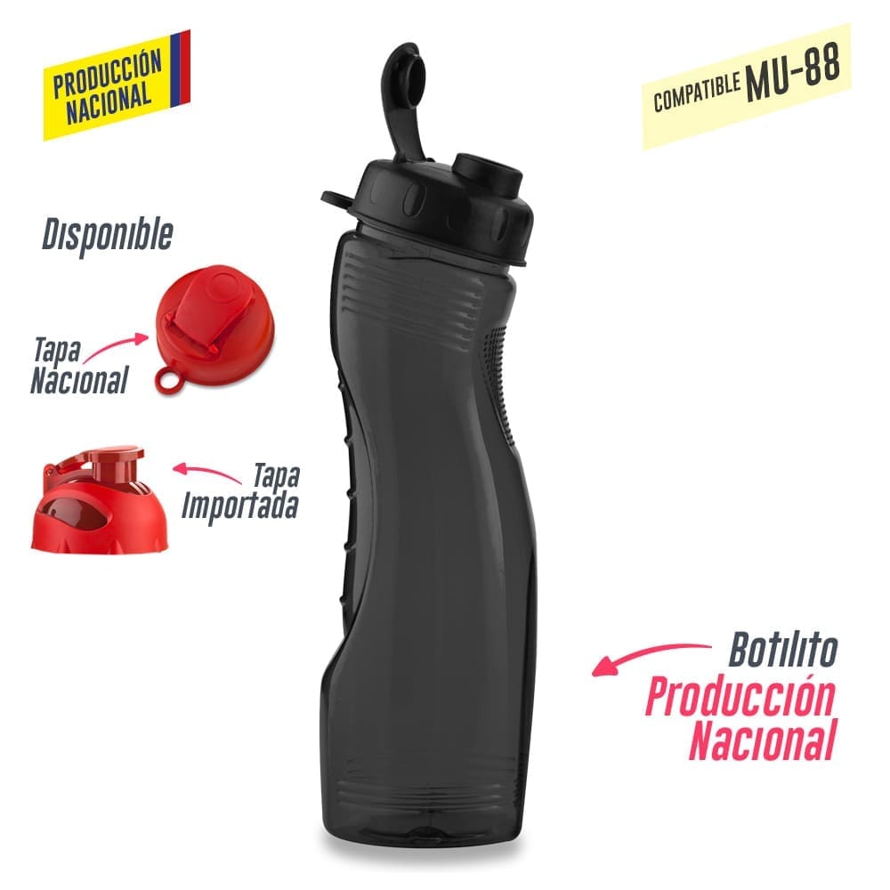 Botilito Saturno PVC 850ML (Tapa MU-35-Tapa-MU-89) - Image 6