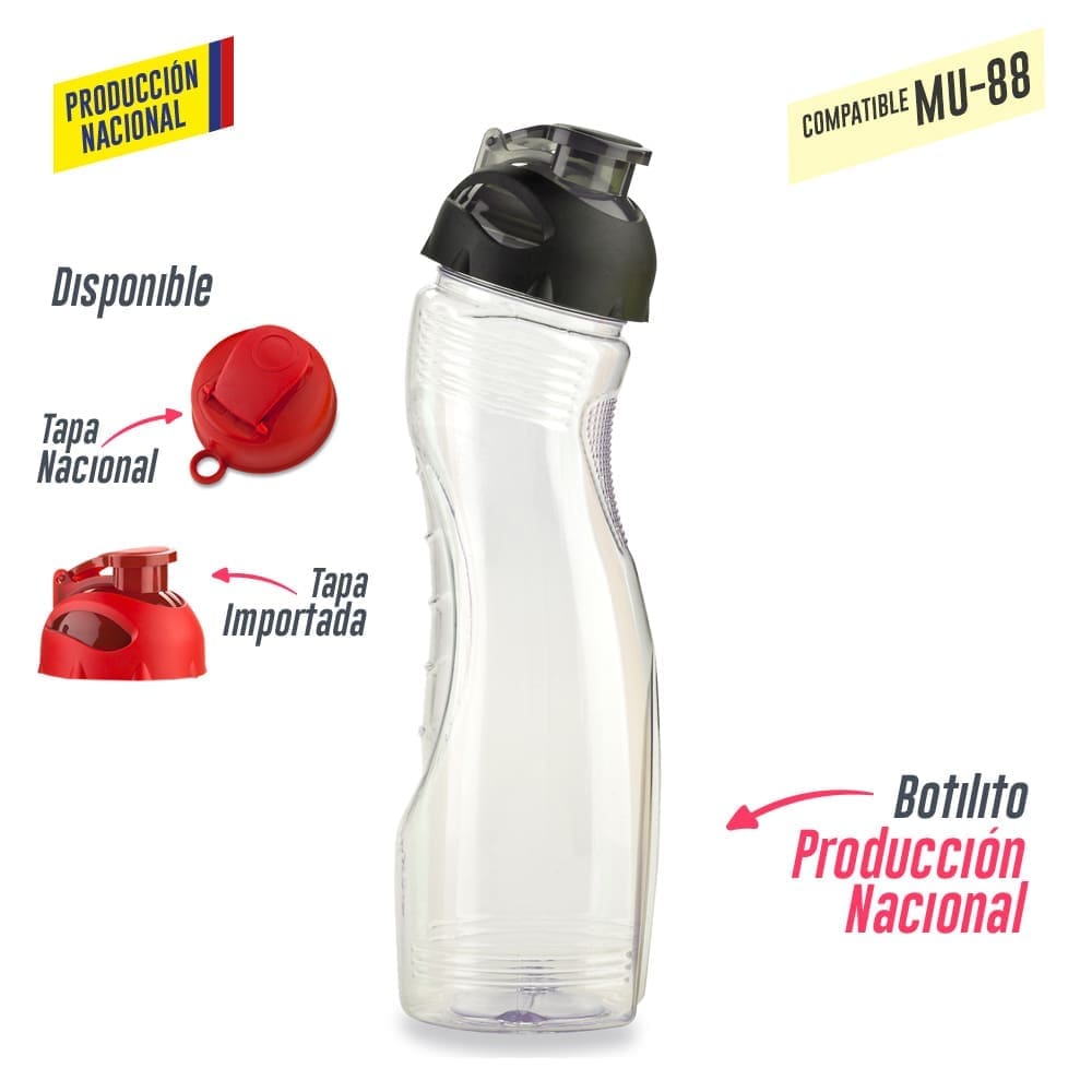 Botilito Saturno PVC 850ML (Tapa MU-35-Tapa-MU-89) - Image 7
