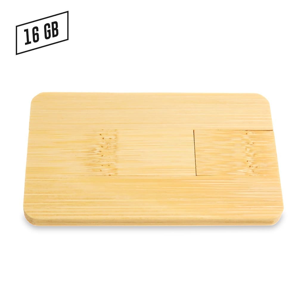 Memoria USB Credit Card Zilda Bamboo Personalizado - Image 2