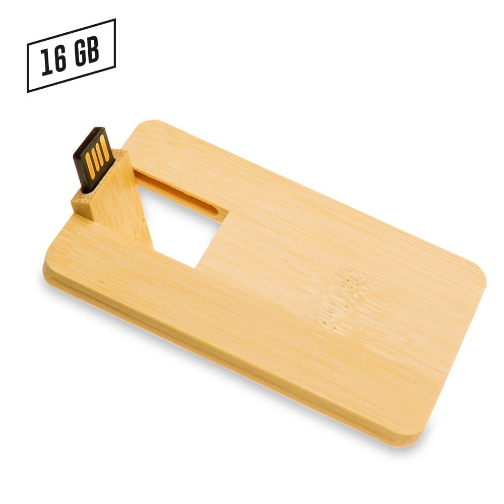 Memoria USB Credit Card Zilda Bamboo Personalizado - Image 4