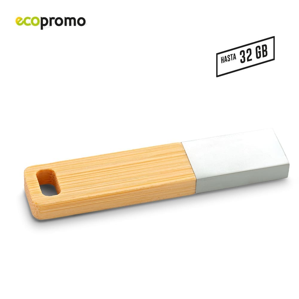 Memoria USB Mini Bamboo Personalizada con Logo - Image 2