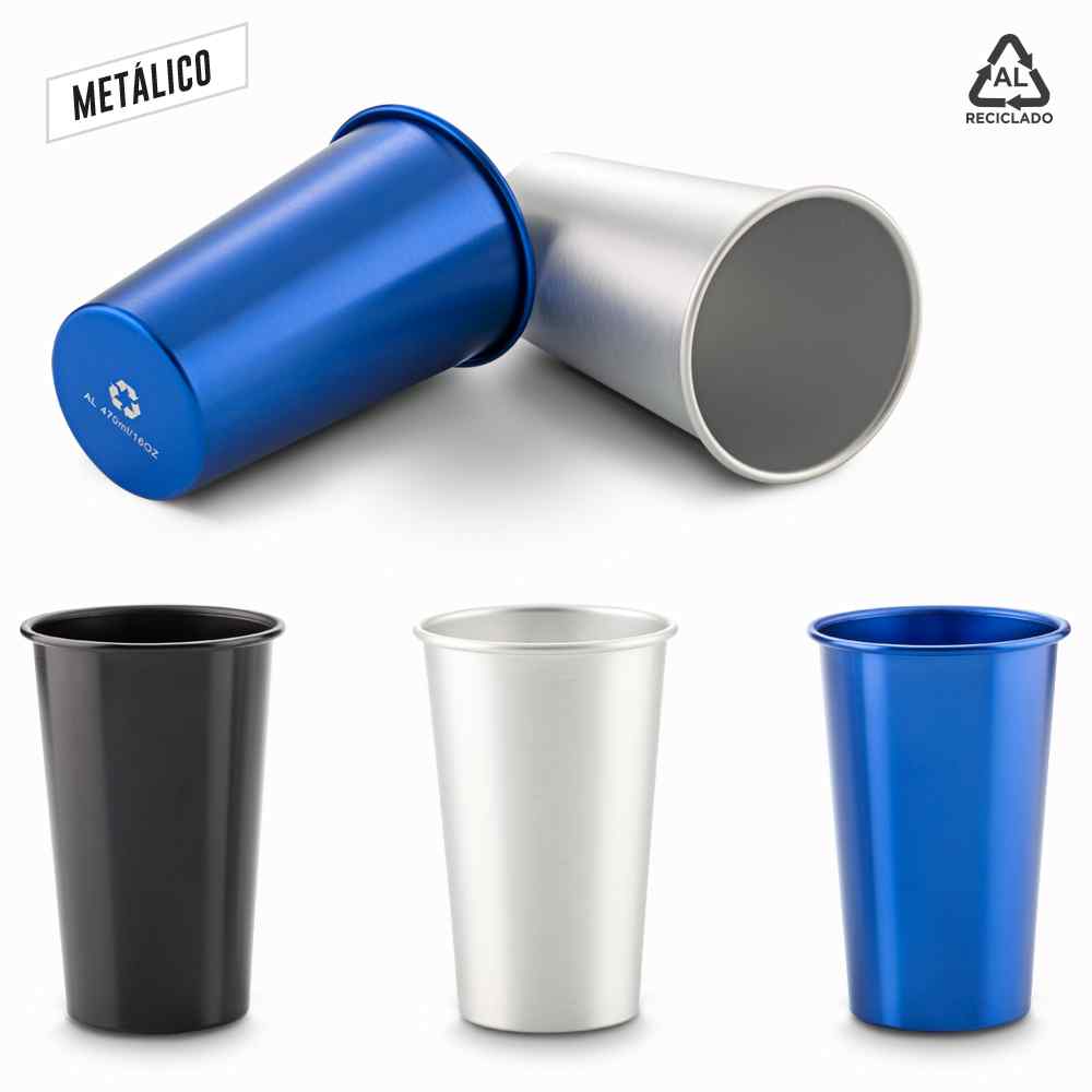 Vaso en Aluminio Eco 450 ml personalizado con logo